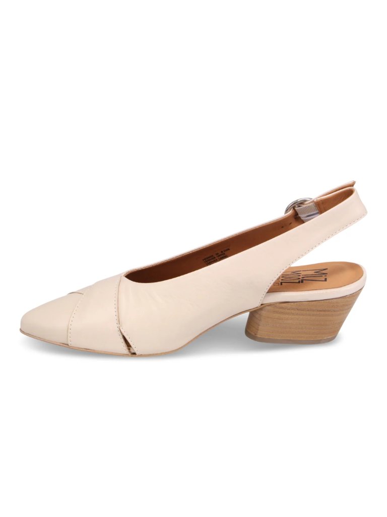Slingback Block Heel Cream